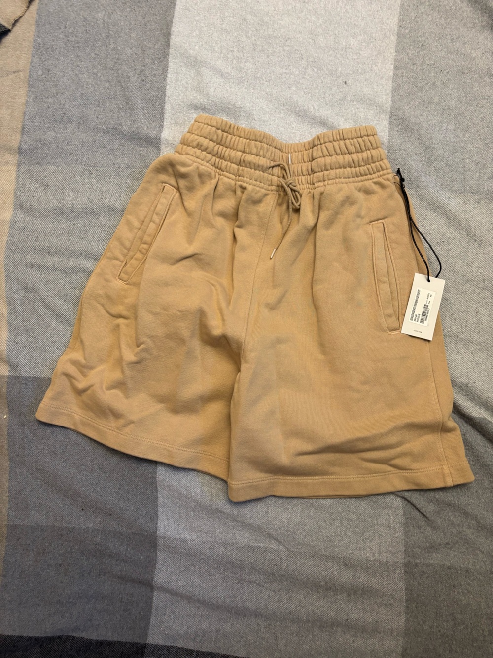 Agolde Tan Relaxed Drawstring Shorts